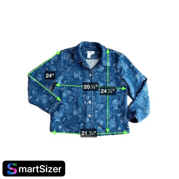 2/$18‎ SALE! Coldwater Creek Jacket Womens M Floral Button Up Thick Cottagecore - Picture 2 of 8